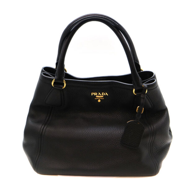 21 2484 1 Prada 2WAY Bag Handbag Shoulder Bag Black Leather