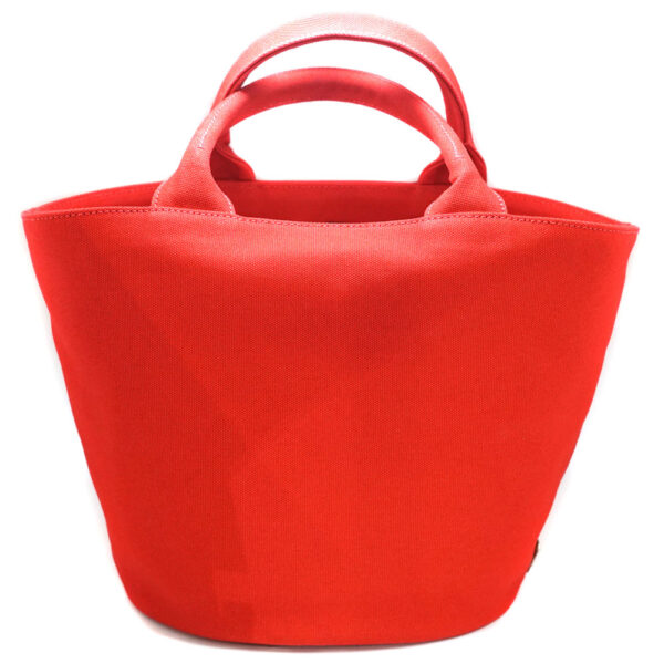 21 349 4 Prada Kanapa Tote Bag 2WAY Shoulder Strap Canvas Red Bucket Type