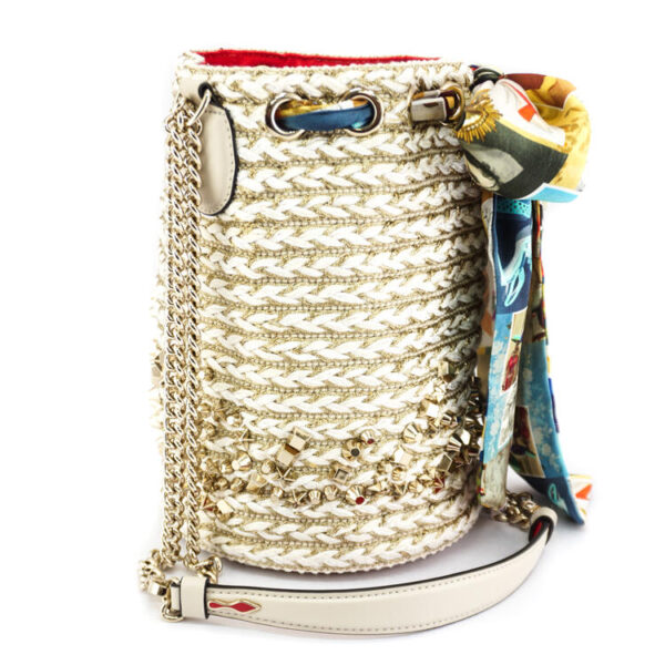 21 4079 03 Christian Louboutin Marie Jane Bucket Bag White