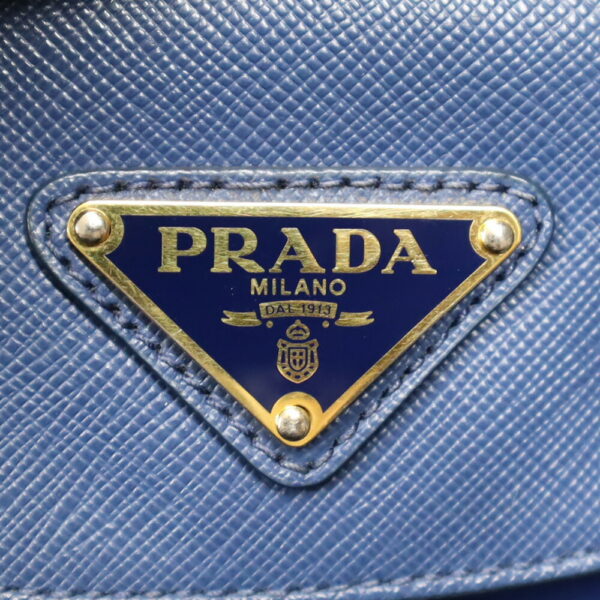 21 4496 13 Prada Handbag Nylon Leather Blue