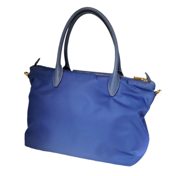 21 4496 2 Prada Handbag Nylon Leather Blue