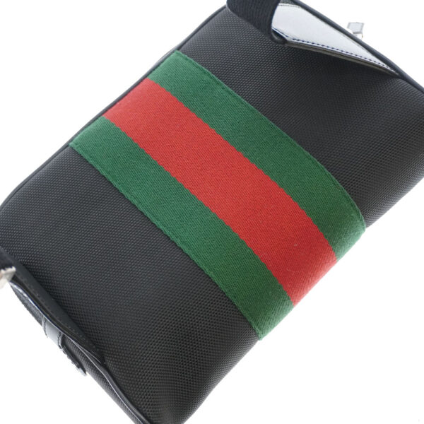 21 5017 4 Gucci Body Bag Belt Bag Sherry Line Canvas Black Green Red