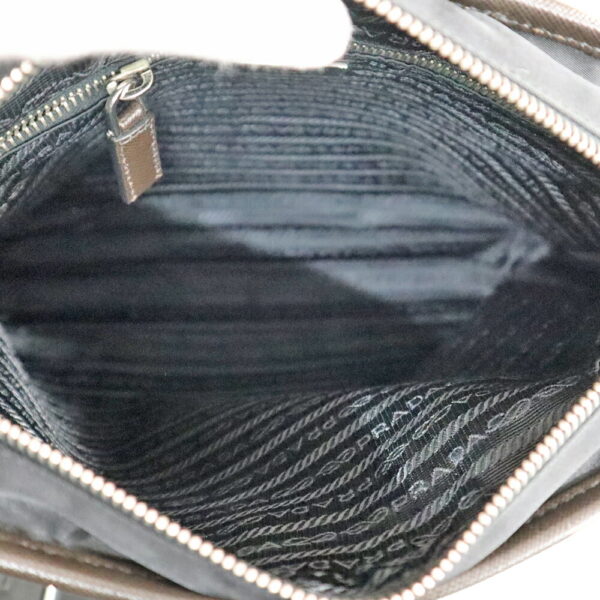 21 5109 6 Prada Shoulder Bag Nylon Leather Black