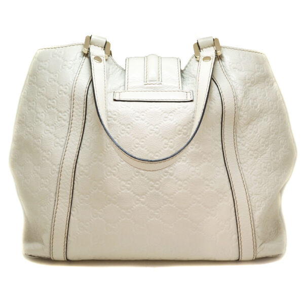 21 5646 3 Gucci Tote Bag GG Pattern Leather Off White