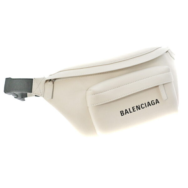 21 6663 Balenciaga Everyday Body Bag Leather White Black