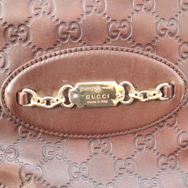 21 6700 7 Gucci Tote Bag GG Leather Brown