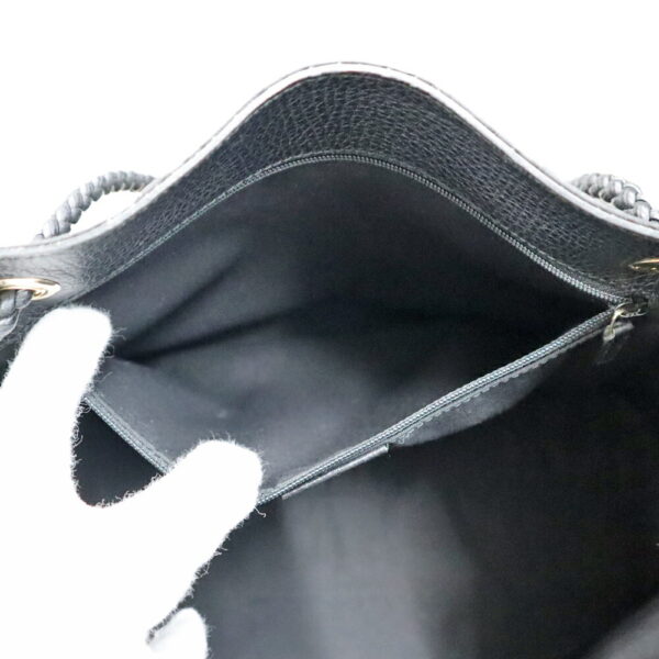 21 6768 12 Gucci Tote Bag GG Leather Nylon Black