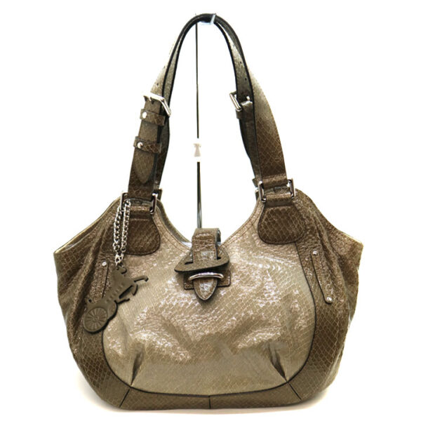 21 8541 1 Celine Leather Shoulder Bag Khaki