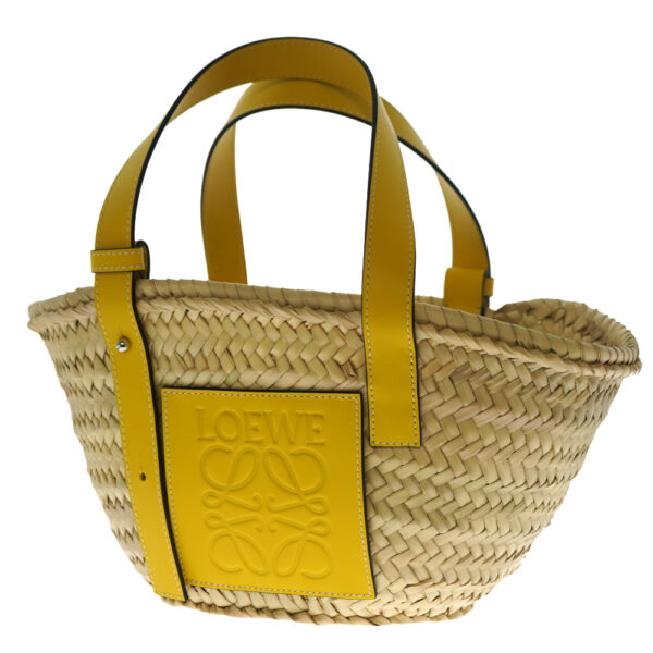 21 9109 Loewe Basket Small Straw Tote Bag Yellow