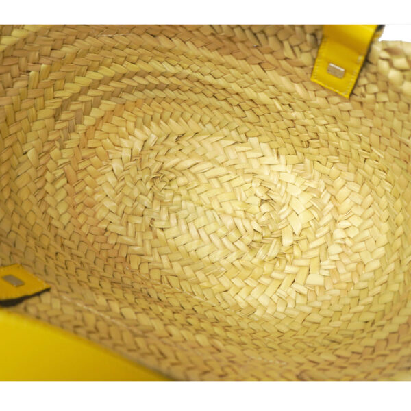 21 9109 9 Loewe Basket Small Straw Tote Bag Yellow