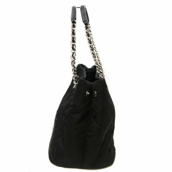 21 9191 3 Prada 2WAY Chain Tote Bag Nylon Black