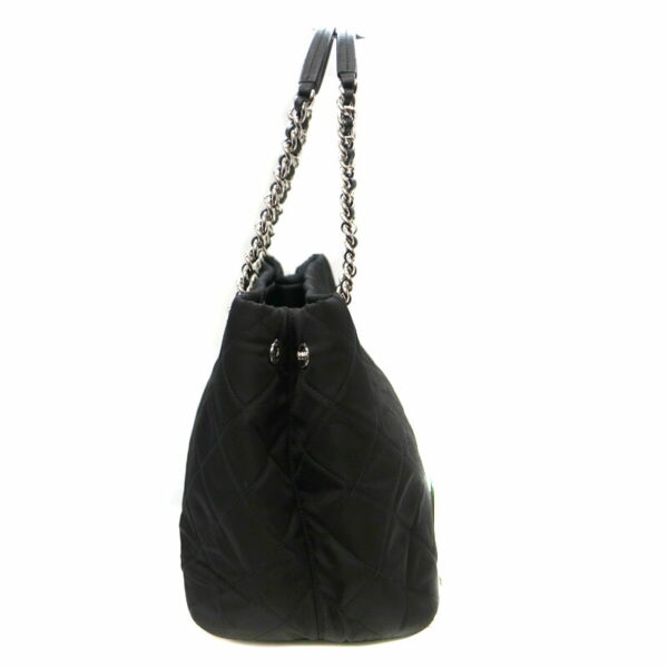 21 9191 4 Prada 2WAY Chain Tote Bag Nylon Black