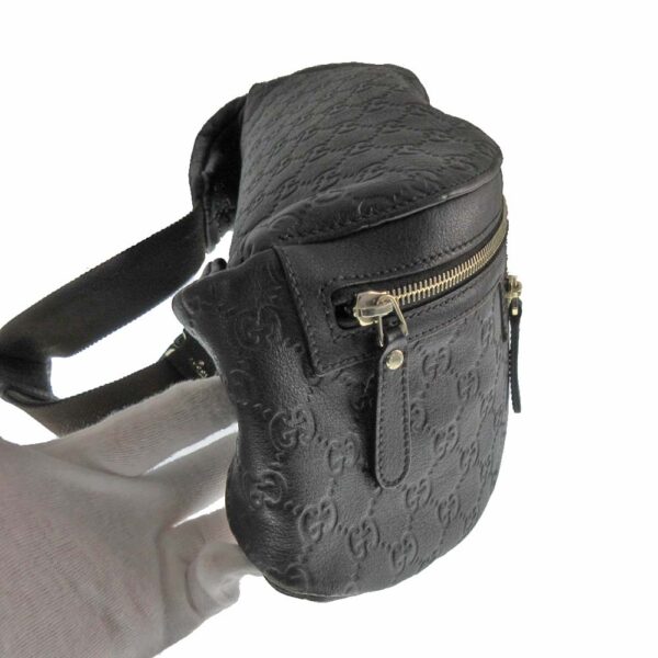 21 958 3 Gucci Soft GG Supreme Belt Bag Leather Mesh Black Gray