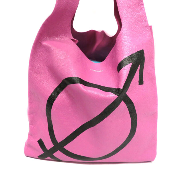 21001941 Balenciaga Supermarket Shopper M Tote Bag Pink Leather