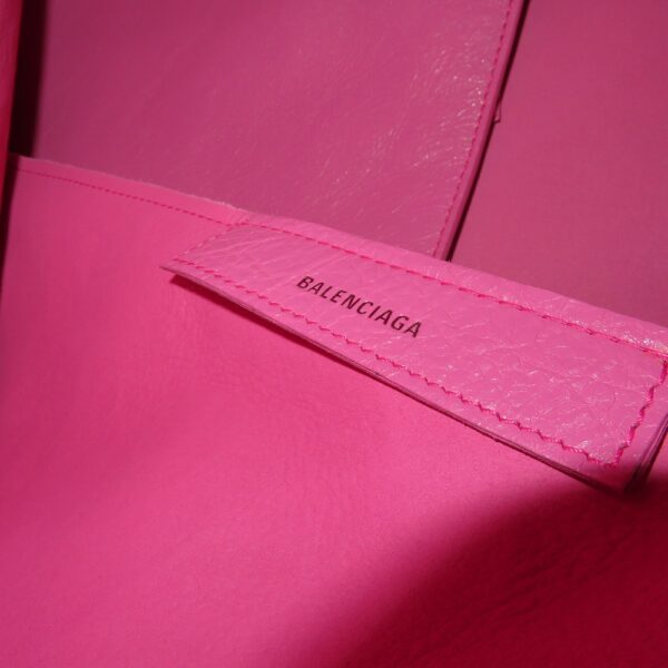 210019411 Balenciaga Supermarket Shopper M Tote Bag Pink Leather