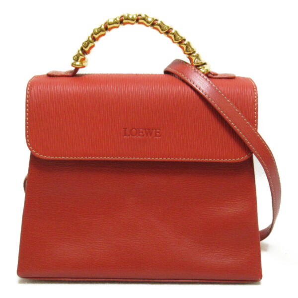 2100301113350 1 Loewe Velascus Shoulder Bag Leather Red