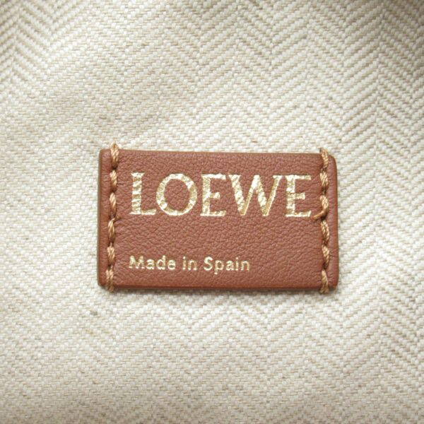 2100301122123 10 Loewe Analog Lamb Cubby Handbag Calf Jacquard Brown