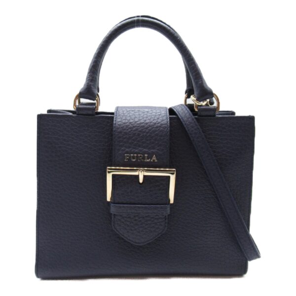 2100301126589 4 Furla 2Way Handbag Calf Leather Navy