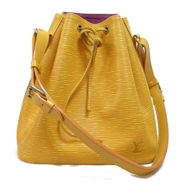 2100301127555 2 Louis Vuitton Petit Noe Shoulder Bag Leather Epi Yellow