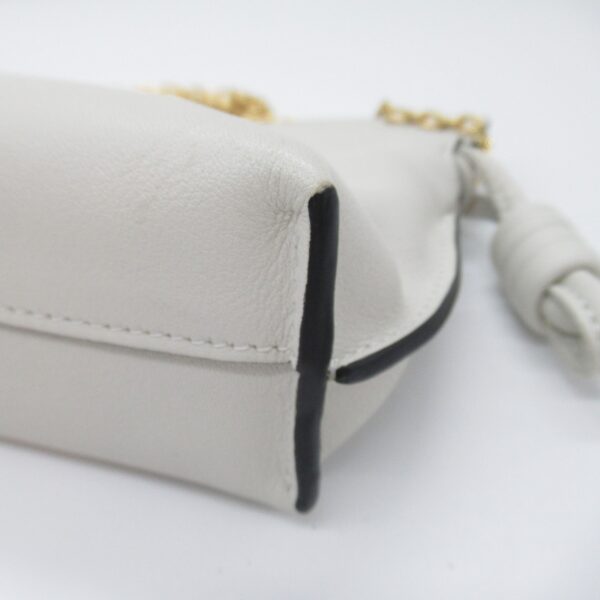 2100301127647 7 Loewe Flamenco Nano Chain Shoulder Bag Calf White