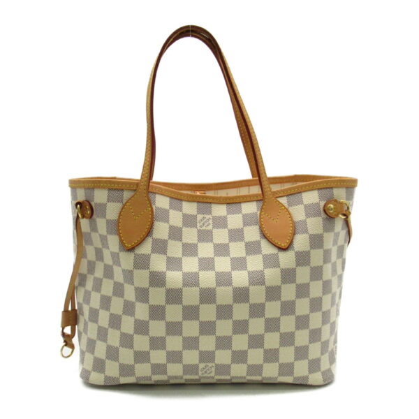 2100301131354 1 Louis Vuitton Neverfull PM Tote Bag Damier Azur Ivory