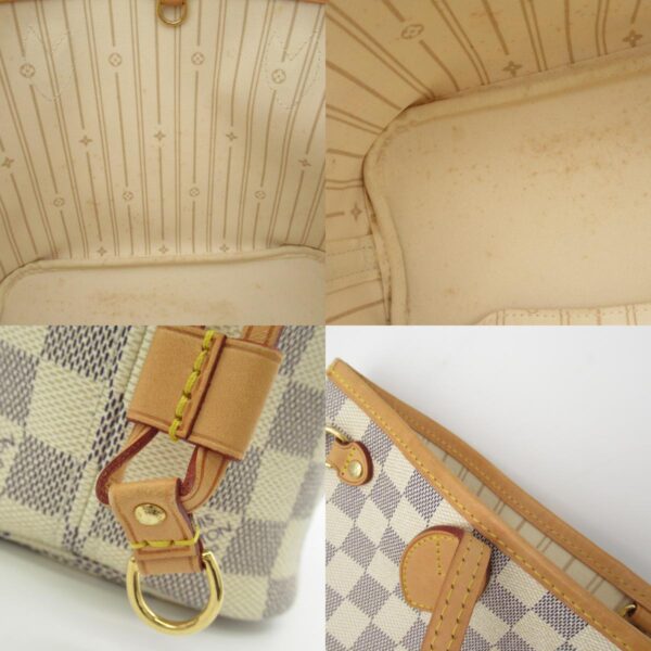 2100301131354 10c Louis Vuitton Neverfull PM Tote Bag Damier Azur Ivory