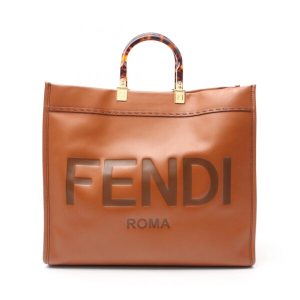 2100301141445 1 Fendi Sunshine Large Tote Bag Leather Brown