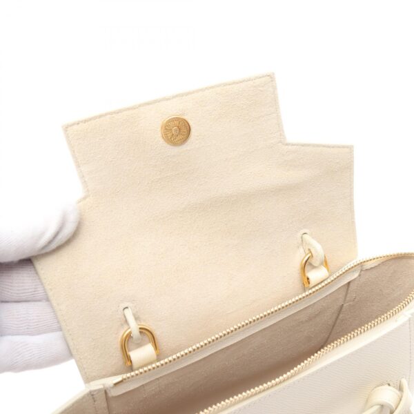 2100301142374 5 Celine Leather Nano Belt Bag White