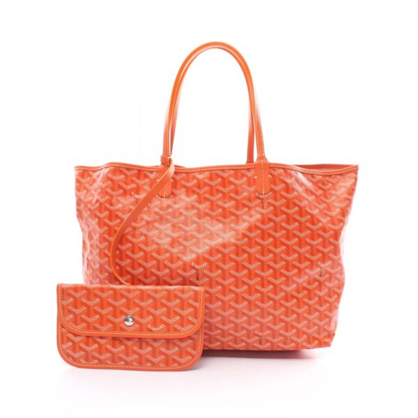 2100301142749 1 Goyard Saint Louis PM Tote Bag Leather Orange Black White