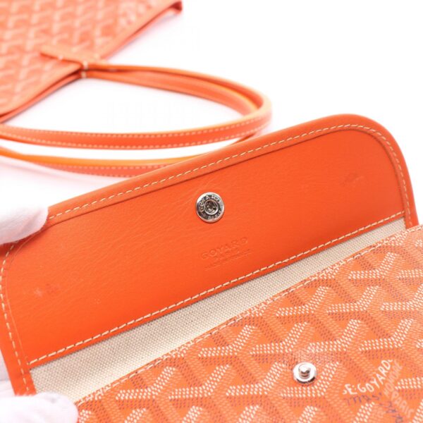 2100301142749 6 Goyard Saint Louis PM Tote Bag Leather Orange Black White