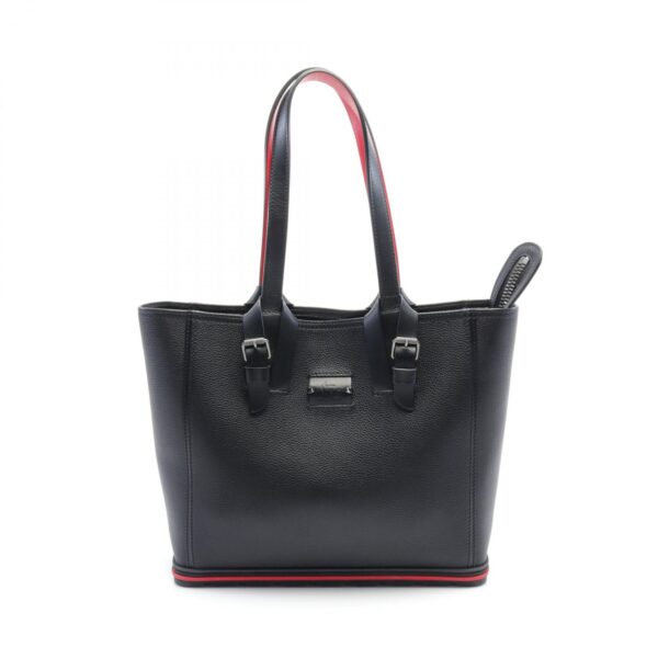 2100301145382 1 Christian Louboutin Kabiker Small Tote Bag Leather Rubber Black Red