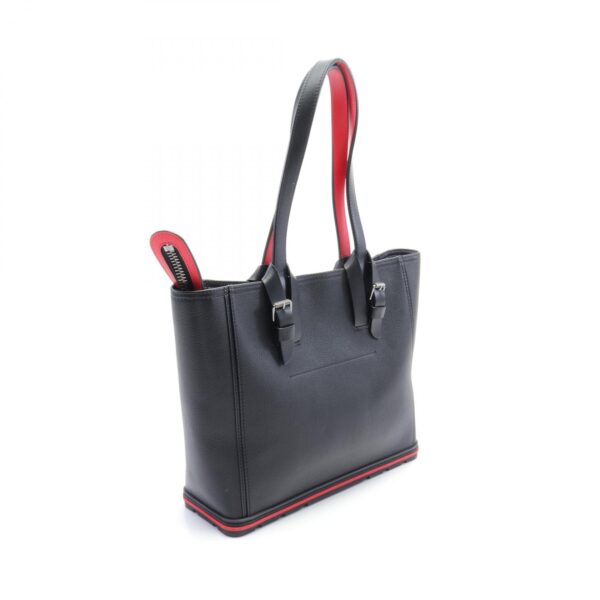 2100301145382 2 Christian Louboutin Kabiker Small Tote Bag Leather Rubber Black Red