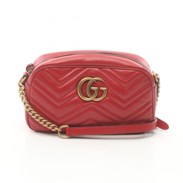 2100301149205 1 Gucci GG Marmont Shoulder Bag Leather Red