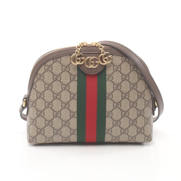 2100301152755 1 Gucci Ophidia GG Supreme Shoulder Bag Beige Brown Multicolor