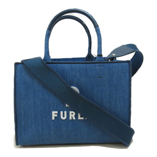 2101217116732 1 Furla 2Way Tote Bag Cotton Bag Blue