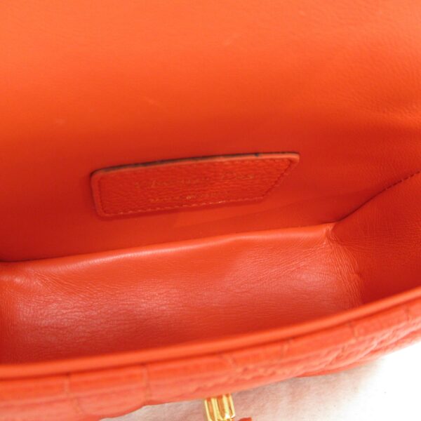 2101217276580 2 Dior Card Micro Bag Accessory Pouch Leather Orange