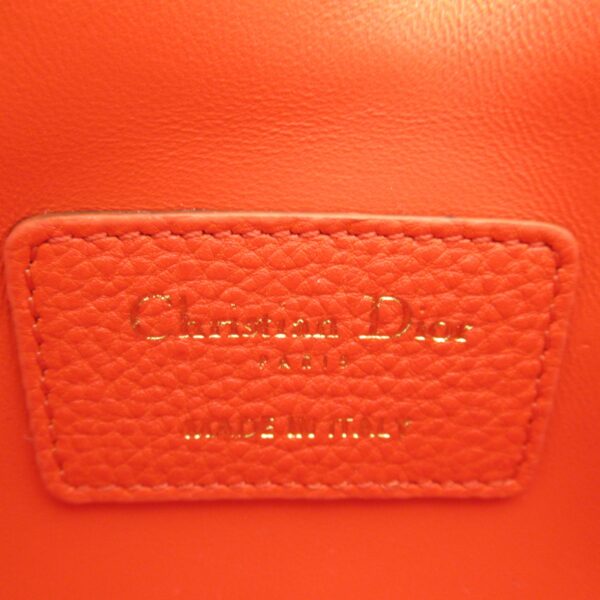 2101217276580 3 Dior Card Micro Bag Accessory Pouch Leather Orange