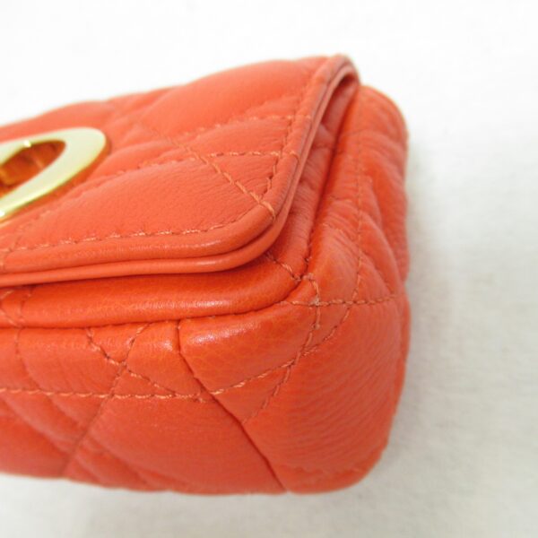 2101217276580 8 Dior Card Micro Bag Accessory Pouch Leather Orange