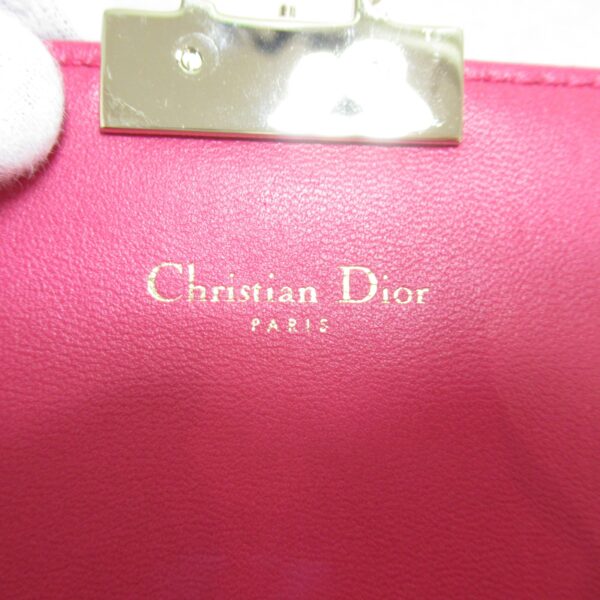 2101217383622 11 Dior Chain Wallet Shoulder Bag Lambskin Pink