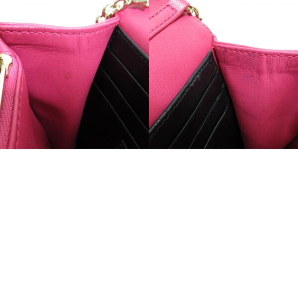 2101217383622 12c Dior Chain Wallet Shoulder Bag Lambskin Pink