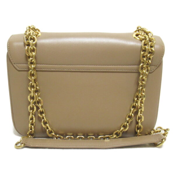 2101217411974 3 Celine Leather Chain Shoulder Bag Beige