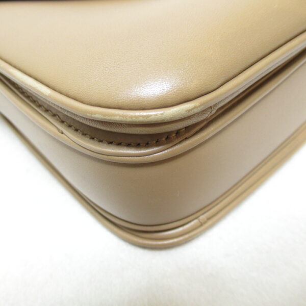 2101217411974 7 Celine Leather Chain Shoulder Bag Beige