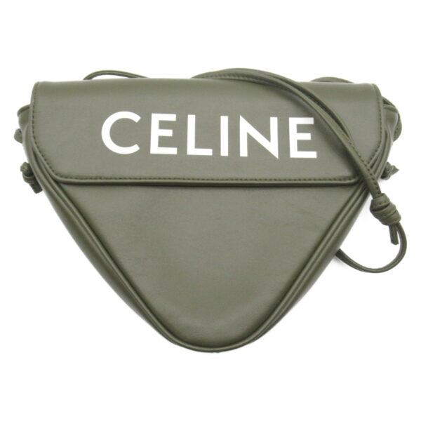 2101217473156 1 Celine Leather Shoulder Bag Khaki