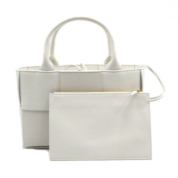 2101217483162 1 Bottega Veneta Mini Arco Tote Bag Lambskin White