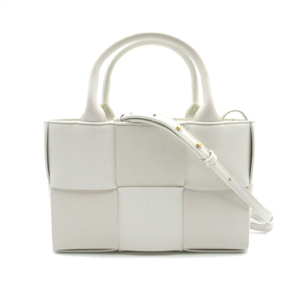 2101217483162 2 Bottega Veneta Mini Arco Tote Bag Lambskin White