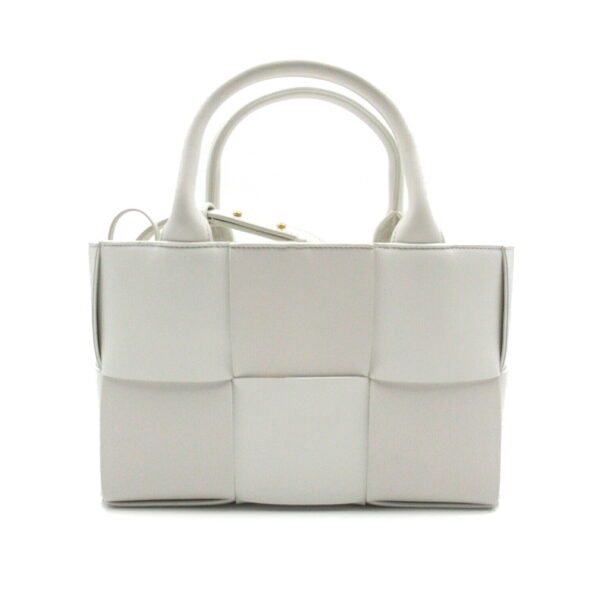 2101217483162 3 Bottega Veneta Mini Arco Tote Bag Lambskin White