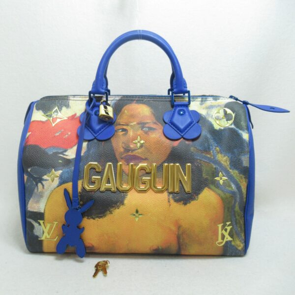 2101217483254 12 Louis Vuitton Gauguin Speedy 30 Handbag Masters Collection Blue