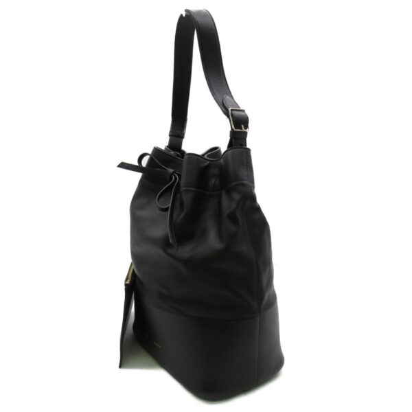 2101217499637 2 Celine Leather Bucket Bag Medium Tote Bag Black