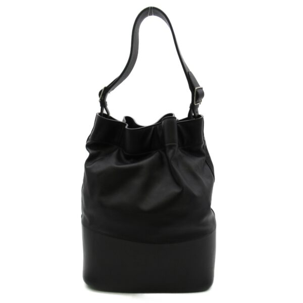 2101217499637 3 Celine Leather Bucket Bag Medium Tote Bag Black