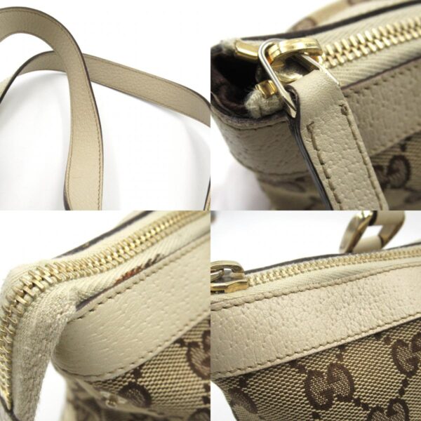 2101217500227 9c Gucci Ivy Line Tote Bag GG Brown White